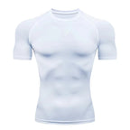 Men Running Compression  Short Sleeve Sport Tees Gym Fitness Sportshirts Male Jogging Tracksuit Homme Athletic Shirt Tops  902