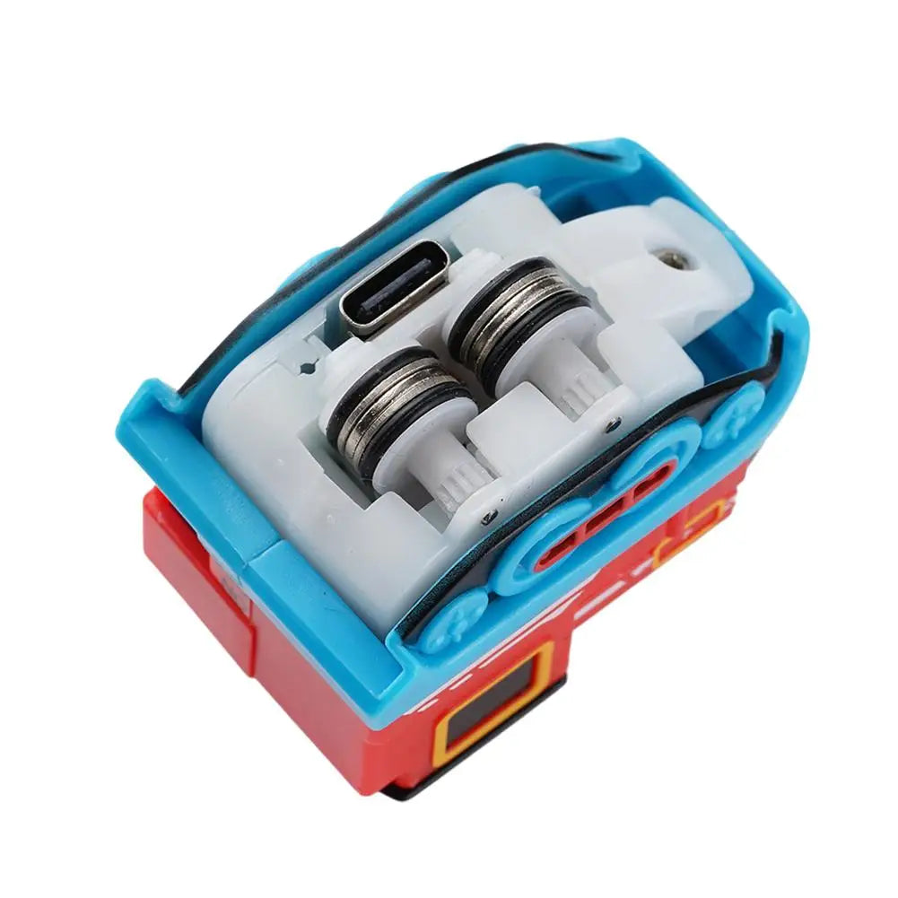Magnetic Electric Train Car Locomotive Wooden Track Slot Diecast Railway With Two Carriages Train Wood Kid Toy Biro Track