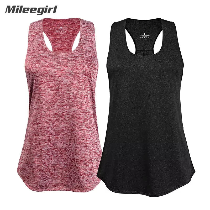 WANAYOU Sleeveless Yoga Shirts Women Quick Dry Running Sports Tank Top Sleeveless Fitness Gym Workout Top Yoga Vest Image principale du produit
