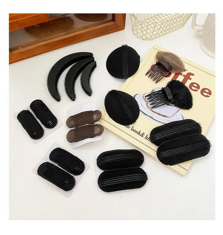 Hair Head Cushion Invisible Fluffy Puff Hair Pad Sponge Clip Bun Bump It Up Volume Hair Base Women Girls Styling Accessories