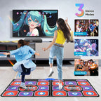 HDMI Double Dance Mat Yoga Fitness Dance Games With MV/3D/Cartoon Dance Mode, Self-Update Non-Slip Wireless Double Dance Pad