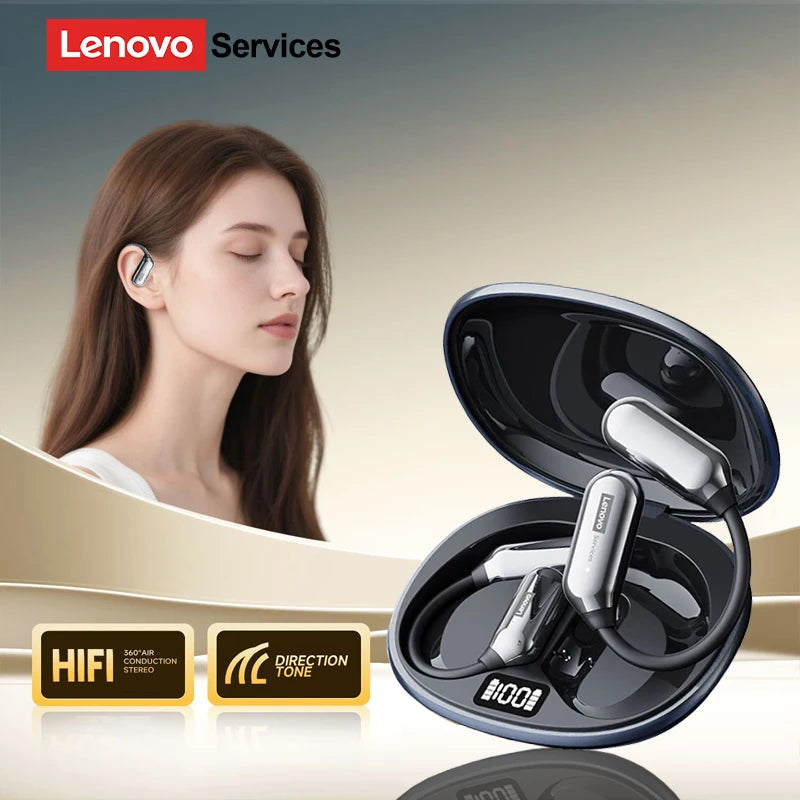 Lenovo LE503 OWS Wireless Earphones Bluetooth V6.0 Open-Ear Earphone ENC Noise Reduction Earbuds Waterproof Long Battery Life