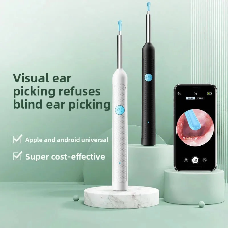 Visual Ear Wax Cleaner with Camera Safe Earwax Removal Endoscope with 5M Camera Luminous Otoscope Ear Cleaning Tools Ear Care