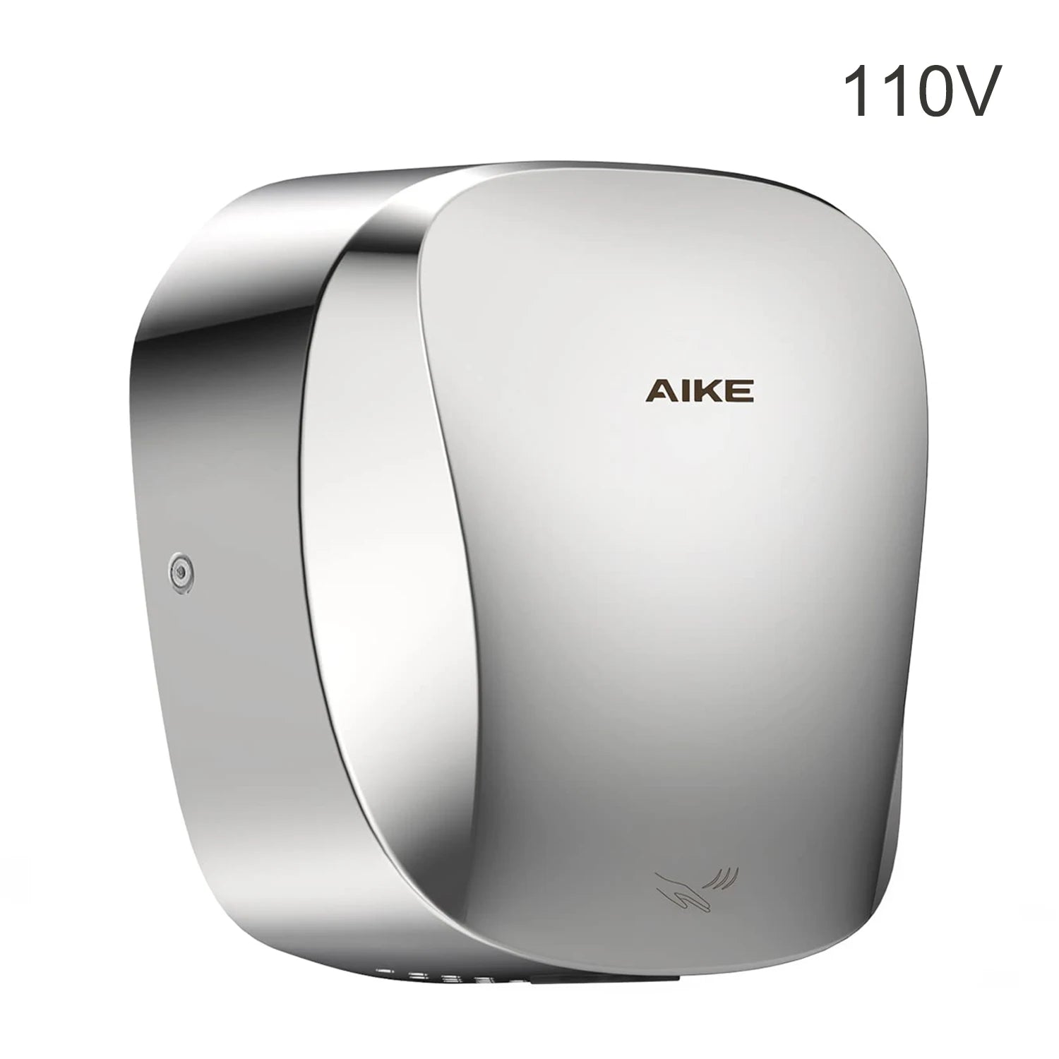 AIKE Air Tank Heavy Duty Automatic Hand Dryer HEPA Filter UL Approved 1450W Brushed Stainless Steel Finish Hand Drying Machine