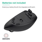 HOMEFISH Vertical Mouse Ergonomic 2.4GHz Wireless Optical Mice 3 Adjustable DPI 800/1200/1600 6 Buttons for Laptop PC Computer