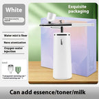 Nano Spray & Oxygen Infusion Facial Device - Hydrating & Brightening Machine for Home Spa, Portable High Pressure Skin Care Tool