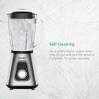BioloMix Professional 1300W Blender with 1.5L BPA Free Glass Pitcher Perfect for Frozen Smoothies and Homemade Sauces
