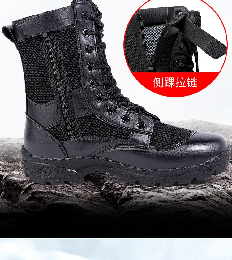 Summer Ultralight   Boots Men Womens Zipper Mesh Breathable Canvas Outdoor Hiking Shoes  Training Work Shoes