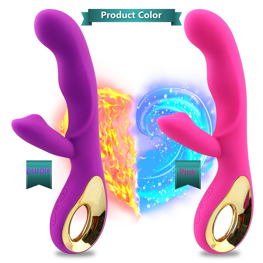 Suitable for women 2-in-1 vibrator 10 frequency dildo for women vaginal clitoris sucking vibrating masturbator adult products Secondary image