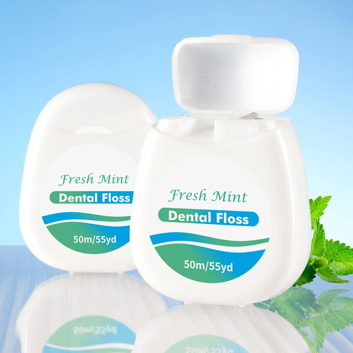 6/3/1 pcsWhite Box Mint Dental Floss Roll - Cleaning Oral Tools - Dental Floss Stick Adult Home Set - Cleaning Interdental Brush