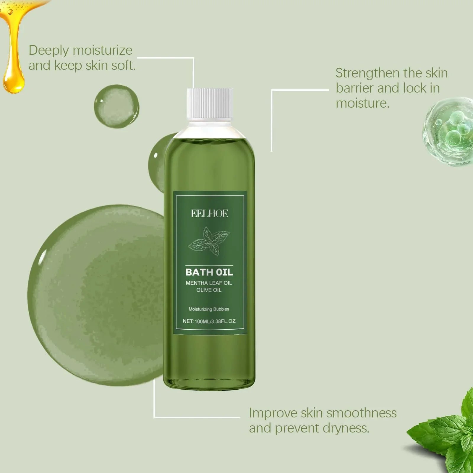 Eelhoe Body Moisturizing Bubble Bath Oil Lasting Nourish Deep Cleansing Moisturize Smoothing Skin Remove Exfoliate Shower Gels