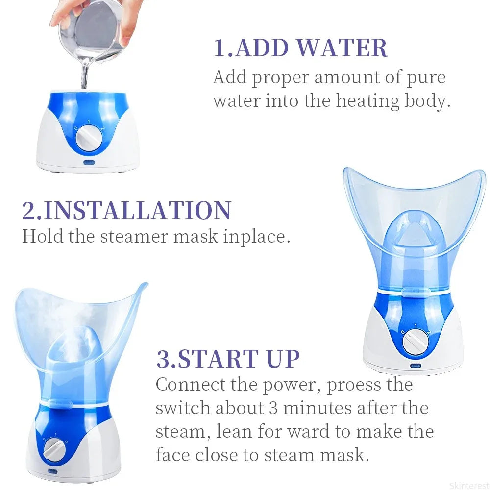 Face Steamer Facial Heating Sprayer Skin Moisturizing Pore Cleaner Facial Hot Fog Steamer Home SPA Machine Care Skin Humidifier