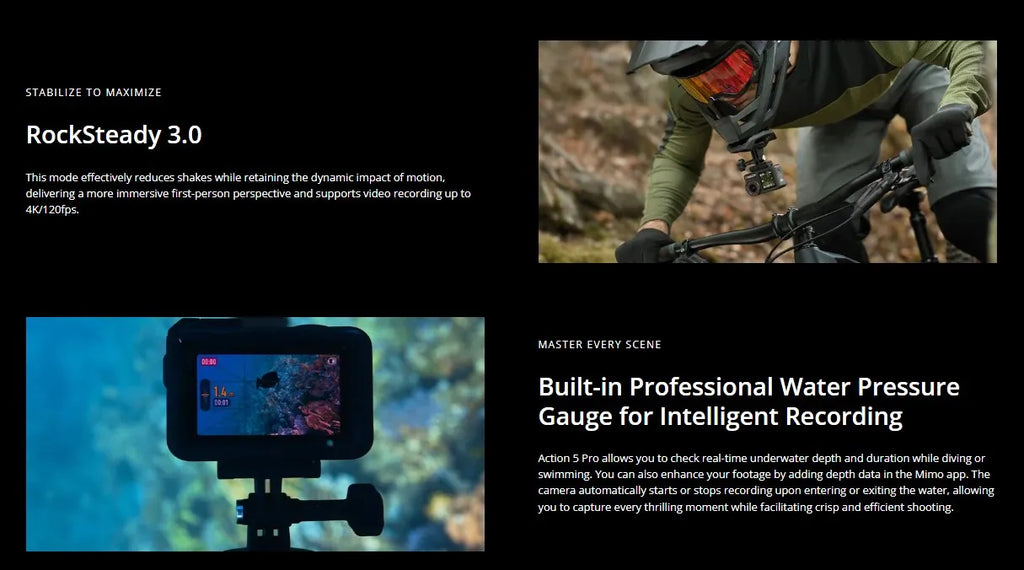 DJI Osmo Action 5 Pro Standard Combo Next-Gen 1/1.3 ″ Sensor Clear OLED Touchscreens 32X Super Slow Motion