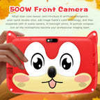 BDF Cartoon Pattern 7 Inch Kids Tablet Quad Core 4GB RAM 64GB ROM Android 13 Google Learning Education Games Tablets 4000mAh