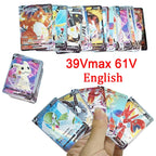 60-100Pcs New English French Spanish Pokemon Cards GX MEGA EX TAG TEAM Vstar Game Battle Card Hot Sale Collection Card Kids Gift