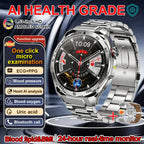 ECG High-end Health Smart Watch Men Blood pressure lipids bloodoxygen Body analysis Uric acid Health Tracker Smartwatch Men lady