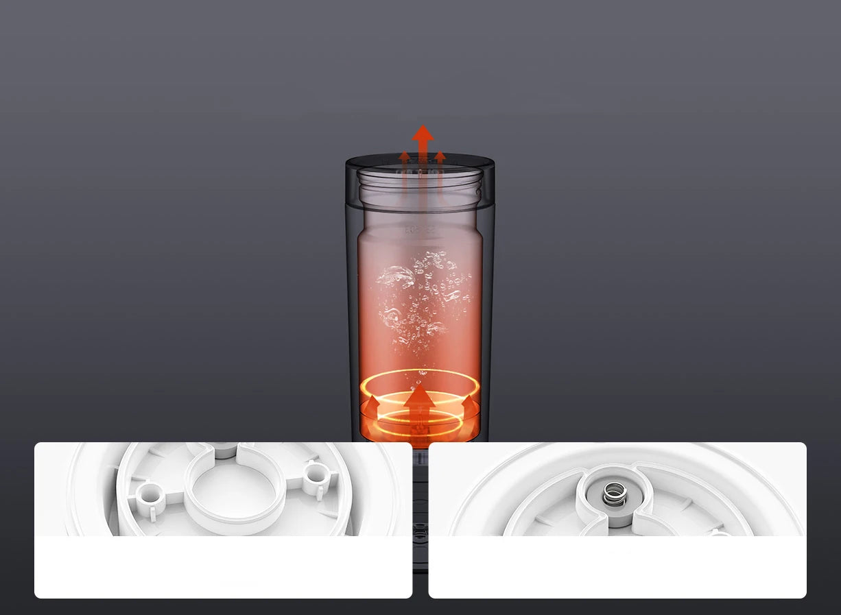 MIJIA Portable Electric Heating Cup 2: 350ml,6-Level Temp Control,12-Hour Keep Warm,316L Stainless Steel, Travel-Friendly