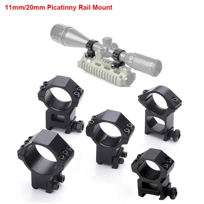 2PCS Hunting Rifle Scope Mount Ring for Dia 25.4mm 30mm 35m Tactical Scope Flashlight 11mm 20mm Picatinny Rail Mount Accessories