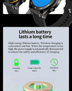2026 New Smartwatch, Wireless Call, AI Voice, 40+ Sports Modes, Outdoor Fitness, Long Battery, Music & Message Alert, Unisex Gif