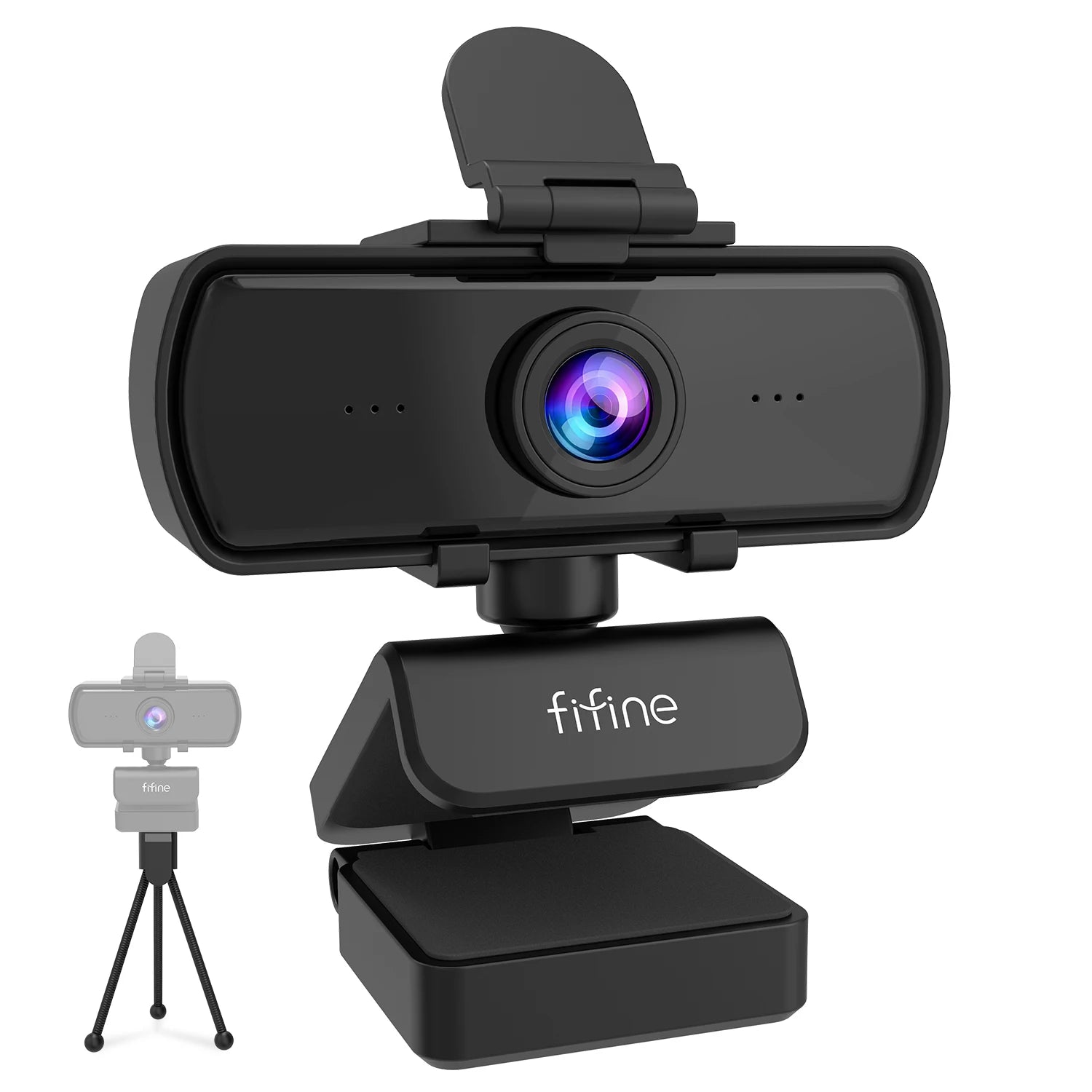 FIFINE 1440p Full HD PC Webcam with Microphone, tripod, for USB Desktop & Laptop,Live Streaming Webcam for Video Calling-K420 Image principale du produit