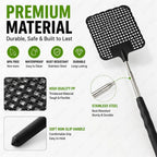 Expandable Fly Swatter Mosquito Killer Stainless Steel Swatting Device Household Indoor Outdoor Pest Control Tool