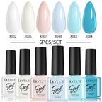 LILYCUTE Nail Gel Polish Set Pink Green Spring DIY Nail Art Design Long Lasting Soak Off UV Gel Manicure Painting Gel Vernis Kit