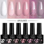 LILYCUTE 7ML 6PCS Neon Gel Nail Polish Set fluorescent Series Color Changing Semi Permanent Soak Off Manicure kit Nail Art Gel