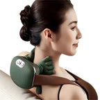 Electric Shiatsu Neck Shoulder Back Massager Finger Pressure Deep Kneading Muscle Relaxation for Stress Relief