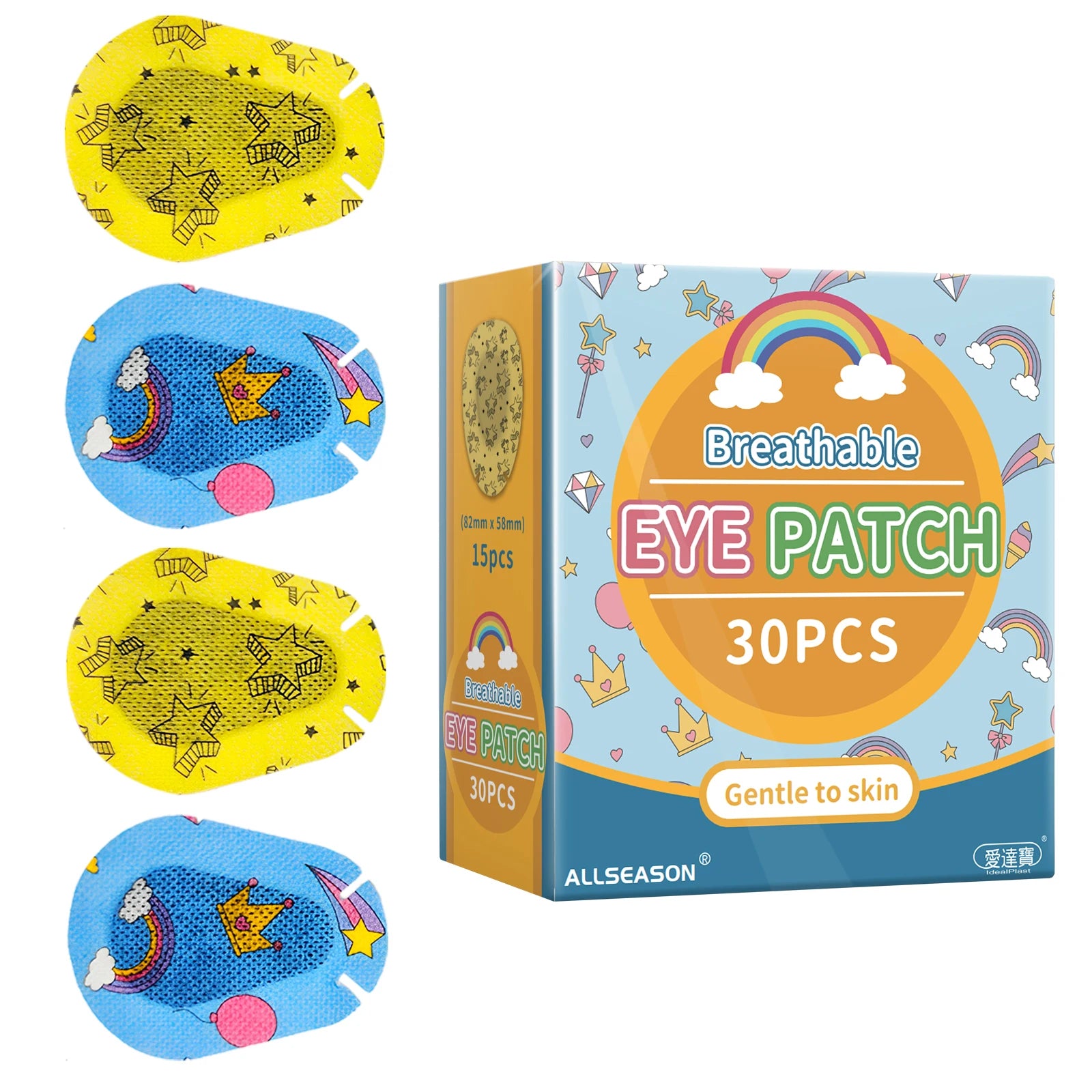 30Pcs Hot New Amblyopia Eye Patch Adhesive Eye Patches Medical Sterile Eye Pad Protect Eyesight for Kids Girls Boys Vision Care