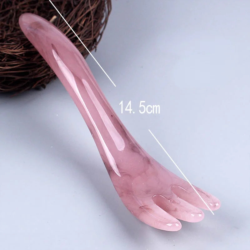 Resin Guasha Scraping Massage Scraper Face Neck Skin Massager Acupuncture Gua Sha Board Acupoint Face Eye Care SPA Massage Tool