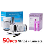 Medical Glucometer 50pcs Test Strips Lancets Blood Glucose Meter Kit Sugar Monitor Glucometro for Diabetes Mmol/L Or Mg/dL