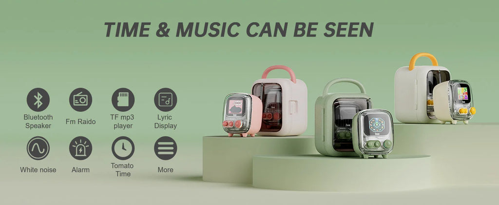 Divoom T-tiivoo-2 Mini Retro White Noise Bluetooth Speaker Portable Vintage Sleep Aid Bluetooth Speaker high quality Subwoofer