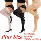 2026new Over Knee Thigh High Stockings Anti-slip Plus Size Black Oversized Fishnet Long Lace Socks for Women XXL Spring Summer