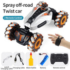 4WD RC Drift Car With Music Led Lights 2.4G Gesture Radio Remote Control Spray Stunt Car 360° Rotating Climbing Car Toys Gift
