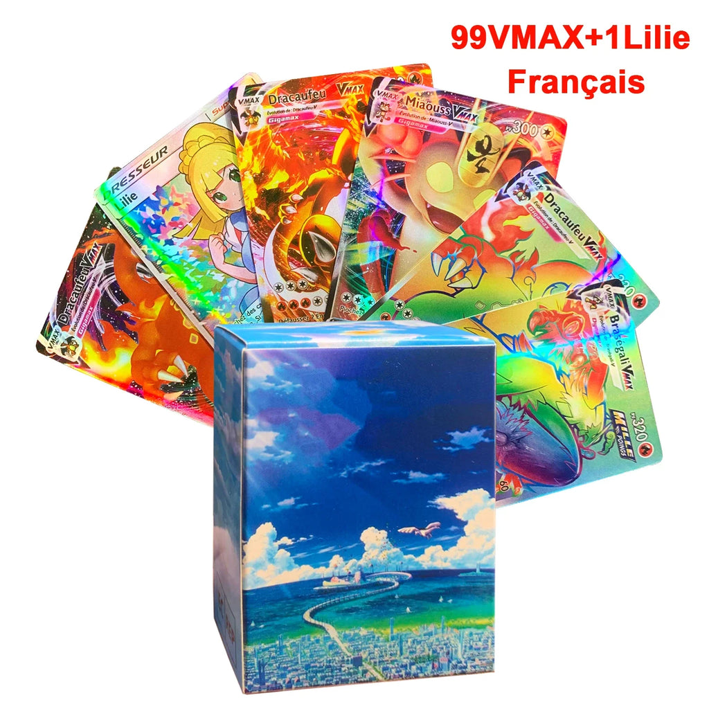 60-100Pcs New English French Spanish Pokemon Cards GX MEGA EX TAG TEAM Vstar Game Battle Card Hot Sale Collection Card Kids Gift