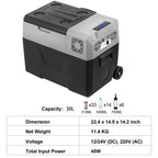 Sihao 15L-55L Portable Compressor Fridge Freezer, Mini Cooler for Outdoor Camping BBQ Picnic, Car Vehicle Refrigerator Cooler for Travel Road Trip, Electric Compressor Fridge Freezer Mini Cooler Box