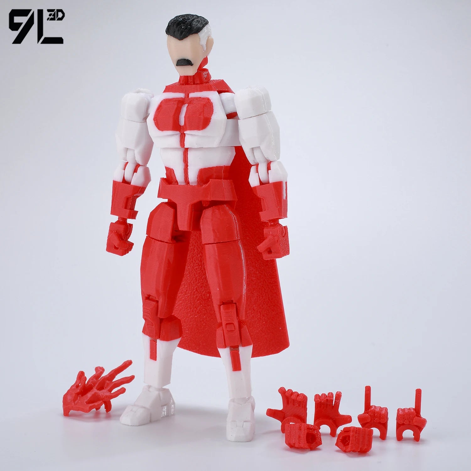 9L3D Superhero Team Invincible Boy Heroes Action Figure Lucky13 Dummy13 Multi-Colored T13 Multi-Jointed Collectible Toys Titan13