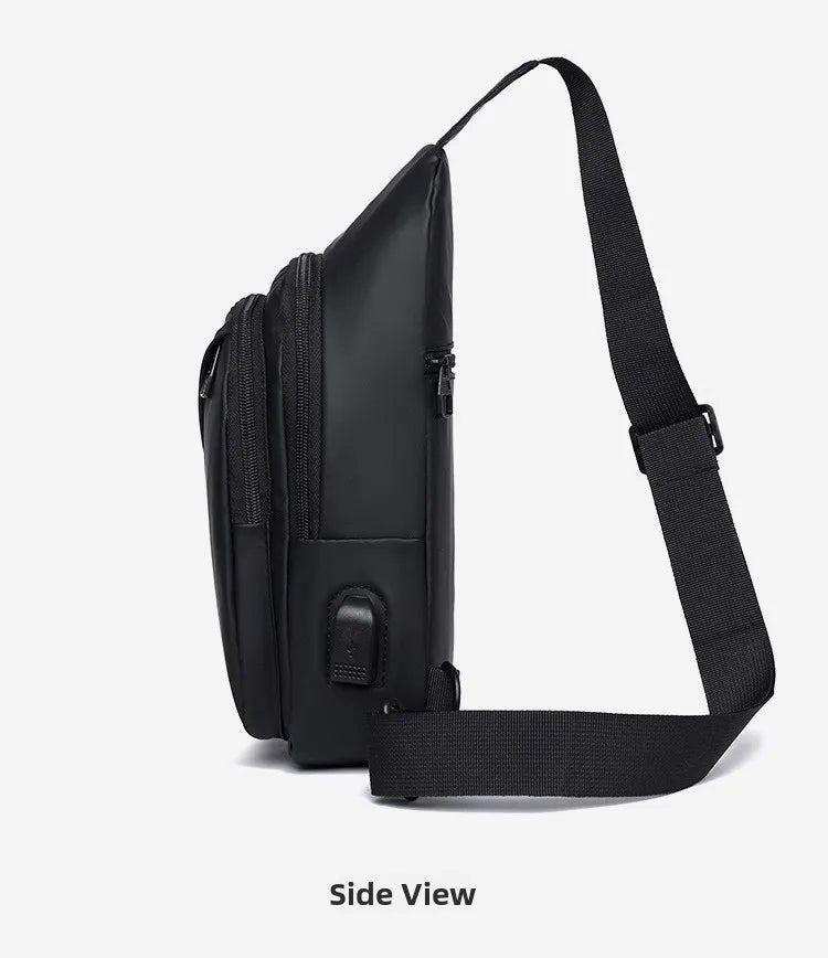 Men's Fashionable Casual Chest Bag Outdoor Cycling Waterproof Durable Sports Backpack Trendy Versatile Portable Crossbody Bag