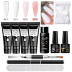 24PCS/Set 20ml Poly Naili Extension Gel  Kit Mini UV Lamp Sealer With Base Top Coat Professional Poly UVNail Gel Kit Starter Kit