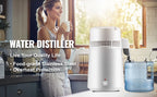 SucceBuy 4L Water Distiller Purifier Filter Dispenser Heating Drinking Bottle Softener 304 Stainless Steel Home Appliance