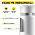 SucceBuy 4L Water Distiller Purifier Filter Dispenser Heating Drinking Bottle Softener 304 Stainless Steel Home Appliance